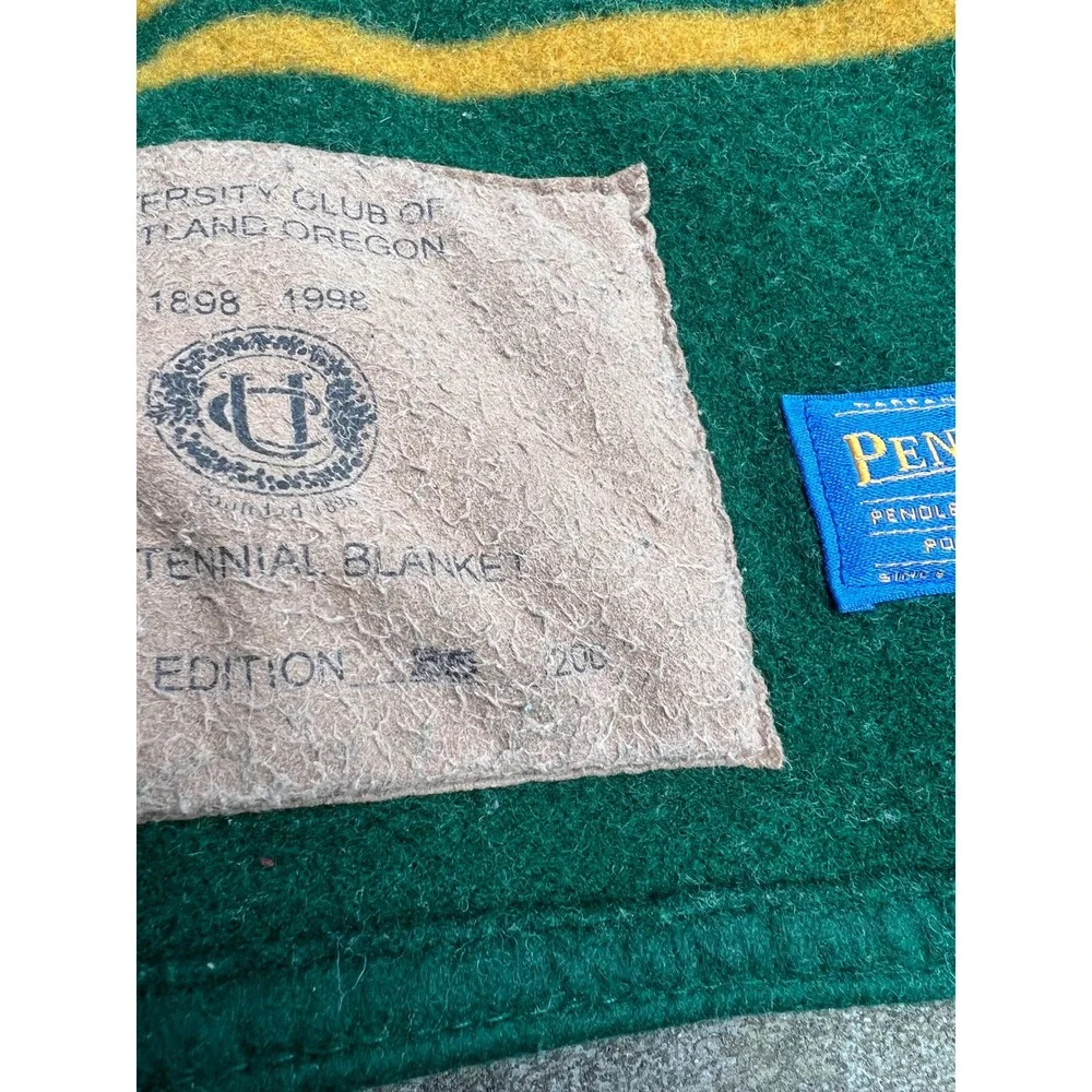 Pendleton University Club of‎ Portland Centennial Wool Blanket Numbered